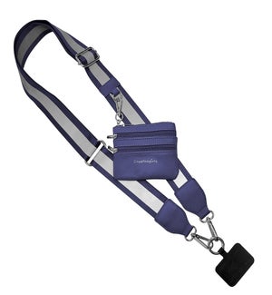 Clip and Go Strap with Pouch - Reflective Collection - Navy - Navy Pouch
