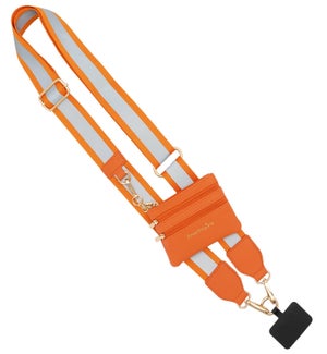 Clip and Go Strap with Pouch - Reflective Collection - Orange - Orange Pouch