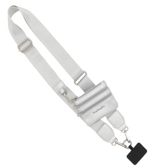 Clip and Go Strap with Pouch - Neutral Collection - Silver - Silver Pouch