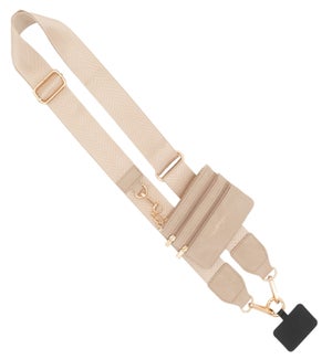 Clip and Go Strap with Pouch - Neutral Collection - Taupe - Taupe Pouch