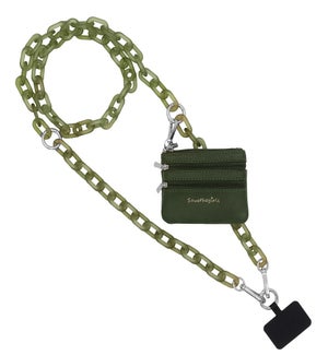 Clip and Go Ice Chain with Pouch - Green - Green Pouch