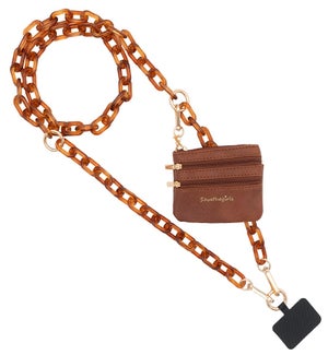 Clip and Go Ice Chain with Pouch - Ice Tea - Brown Pouch