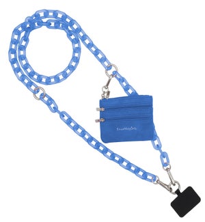 Clip and Go Ice Chain with Pouch - Ocean Blue - Blue Pouch