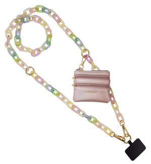 Clip and Go Ice Chain with Pouch - Rainbow - Pink Pouch