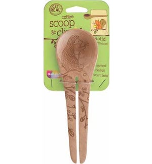 Coffee Scoop and Clip - Woodland