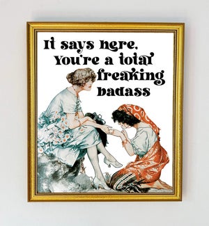Badass 5x7 Art Print
