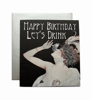 Lets Drink Greeting Card