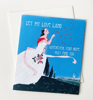 Let My Love Land Greeting Card