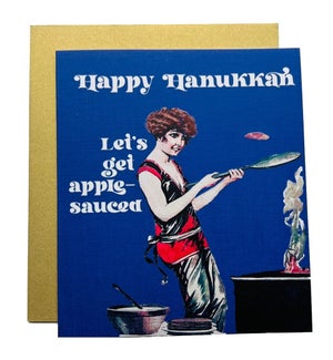 Applesauced Hanukkah Greeting Card