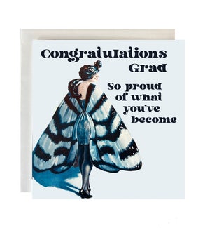 Moth Grad Greeting Card