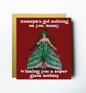 Tree Diva/Glam Holiday Greeting Card