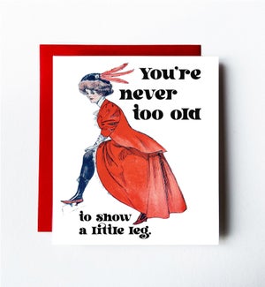 Leg Greeting Card