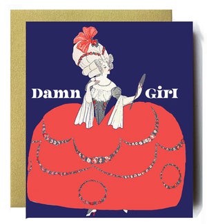 Damn Girl Greeting Card