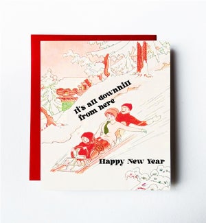 Down Hill Greeting Card