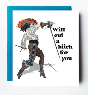 Cut A B Greeting Card