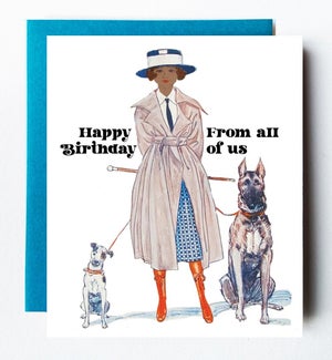 Dogs From All Of Us Greeting Card