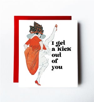 Get A Kick Greeting Card