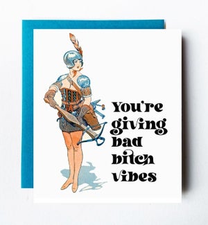 Giving Bad Bitch Vibes Greeting Card