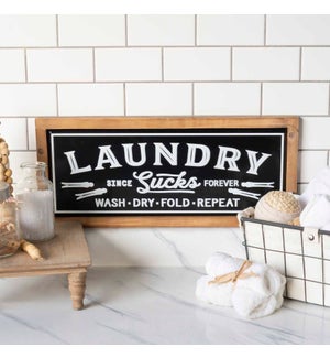 Mtl. and Wd. Sign "Laundry"