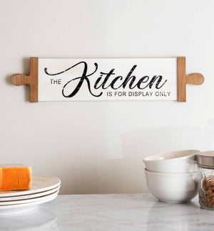 22in Antique Wood Kitchen Sign