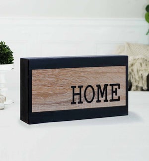2 Tone Wood Block Home Sign