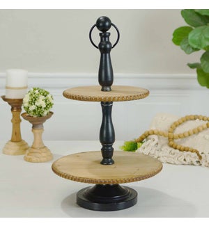 2-tier Serving Tray Wood