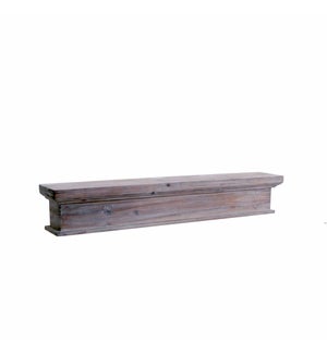24in Natural Wood Wall Shelf