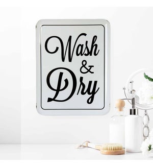 Wash & Dry Enamelware Metal Sign