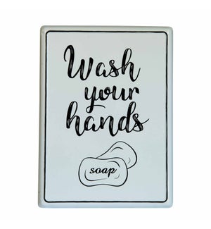 Wash your Hands Enamelware Metal Sign