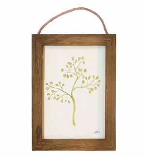 10in Gloss Wood Framed Art