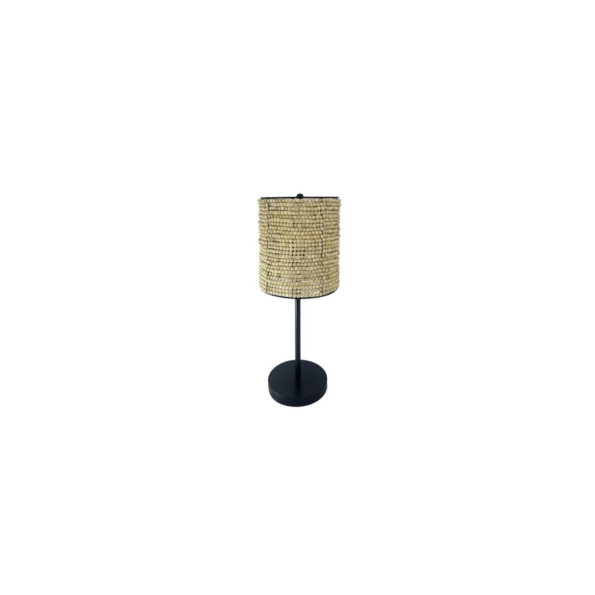 Iron and Wood Beads Table Lamp