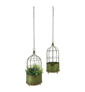 Hanging Cage Planter S/2
