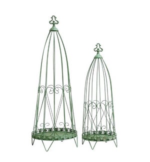 Green Wire Cages S/2