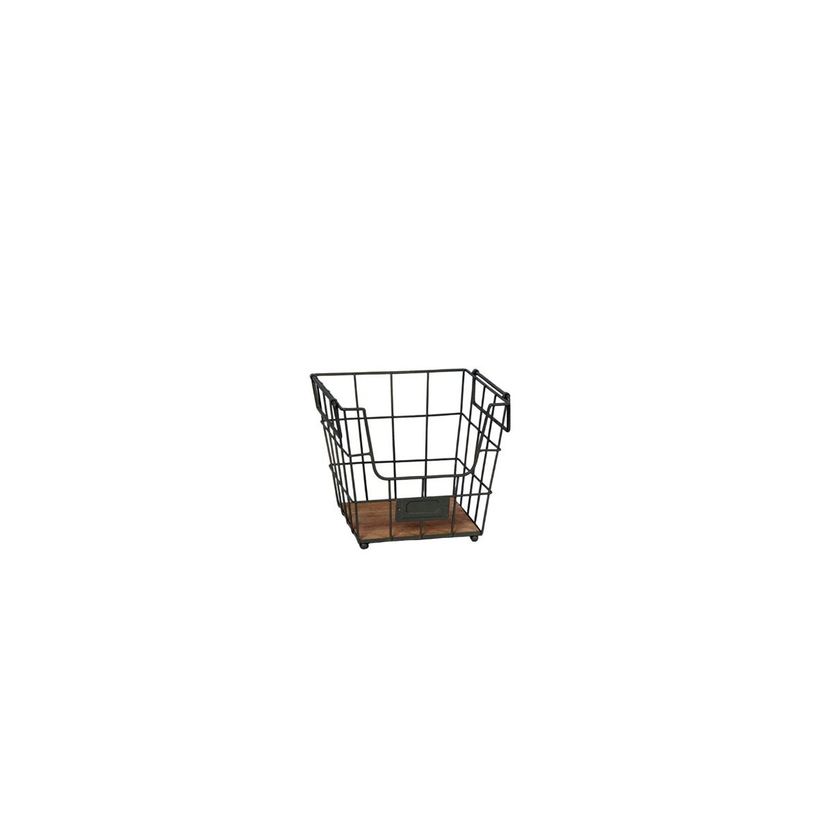 Metal And Wood Basket