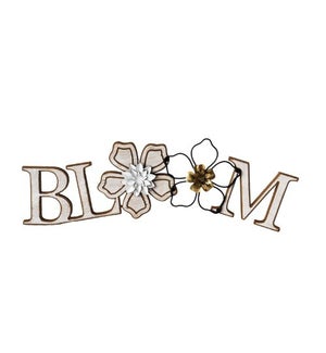 Bloom Wood And Metal Sign