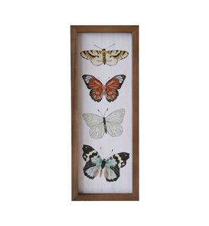 Butterfly Print In Wood Frame