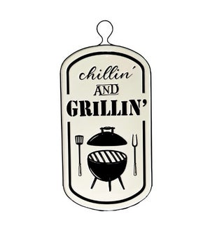 Chillin And Grillin Metal Sign