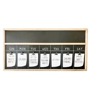 Chalkboard Weekly Menu Planner