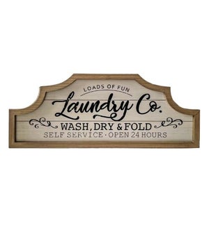 Arch Top Laundry Wall Sign MDF