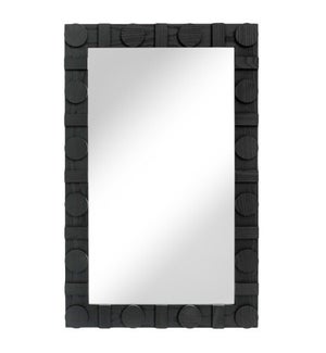 Block Wood Frame Mirror Blk