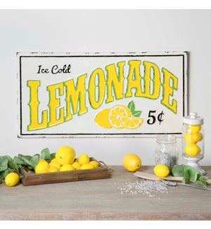 Mtl. 26" Sign "Lemonade 5 Cents"