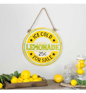Mtl. 12" Sign "Lemonade"
