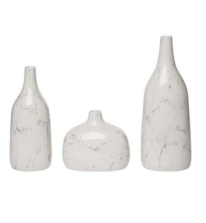 Dol Marble Look Vase S/3