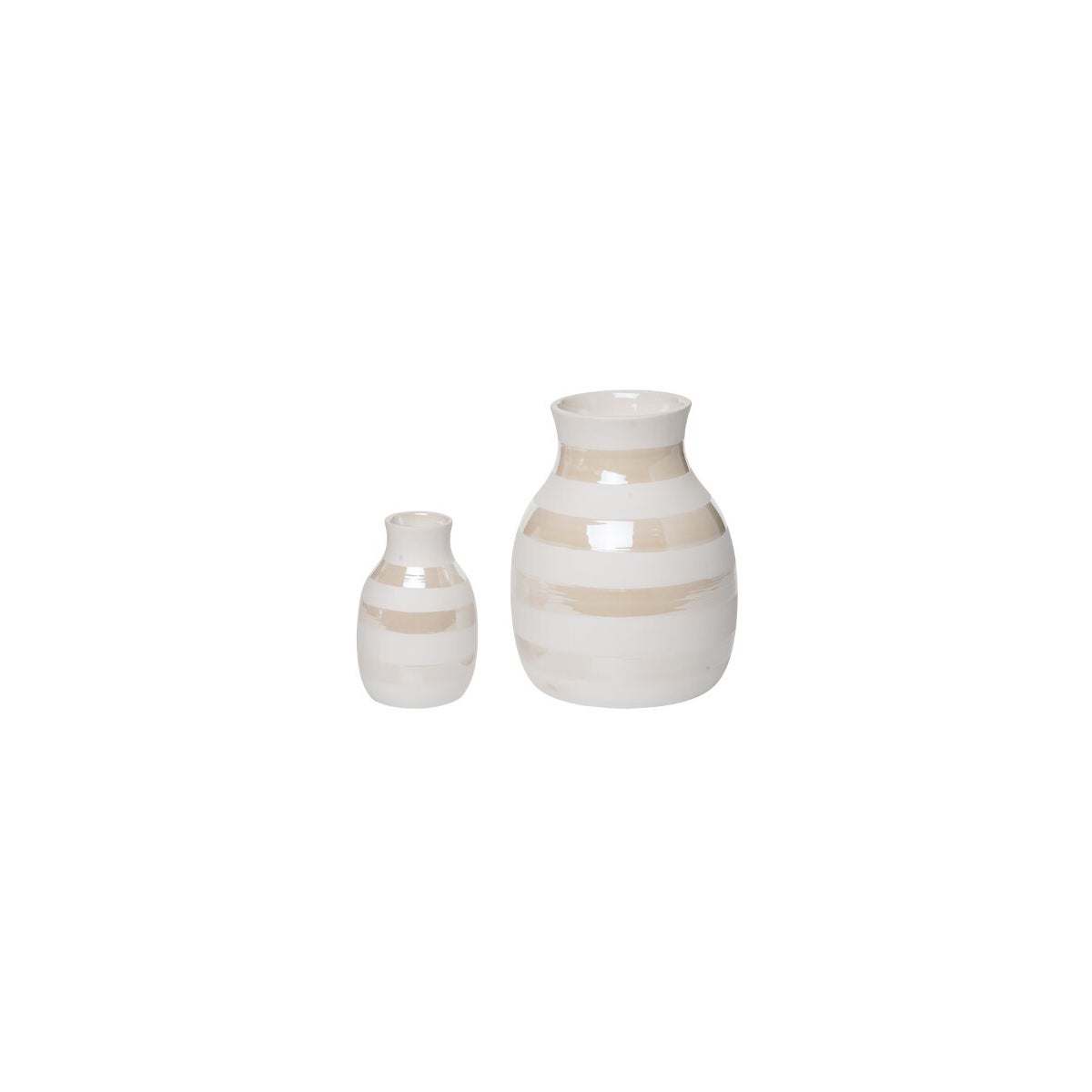 Dol Iridescent Stripe Vases S/2