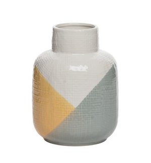 Dol Yellow/ Green Textured Med Vase