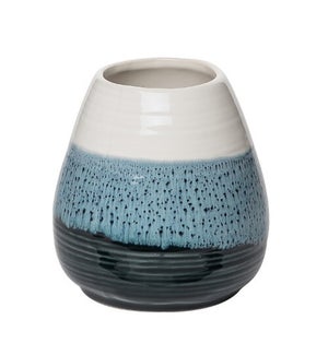 Stoneware Blue Reactive Glaze Sm Vase