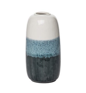 Stoneware Blue Reactive Glaze Lg Vase