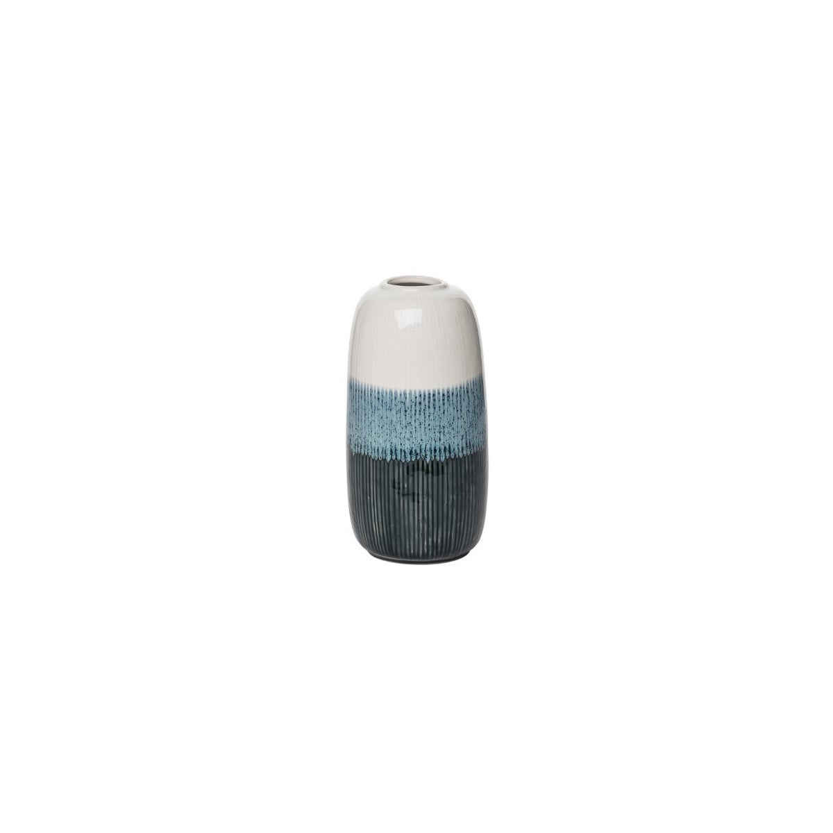 Stoneware Blue Reactive Glaze Lg Vase