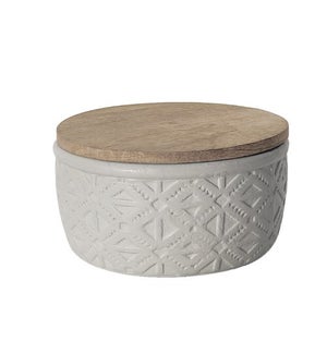 Concrete Soy Wax Candle w/ Lid Lg