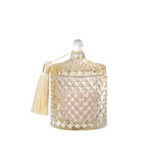 Glass Jar Candle Ivory With Tassel